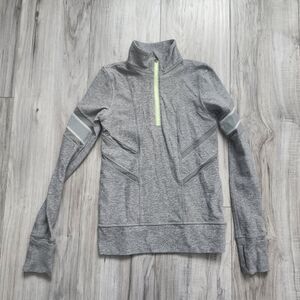 Ivivva by Lululemon Girls Glow and Go 1/2 Zip Grey Pullover